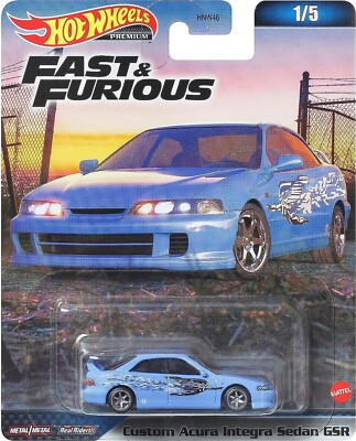 Hot Wheels Fast & Furious Custom Acura Integra Sedan GSR Metal Diecast Car 1/64