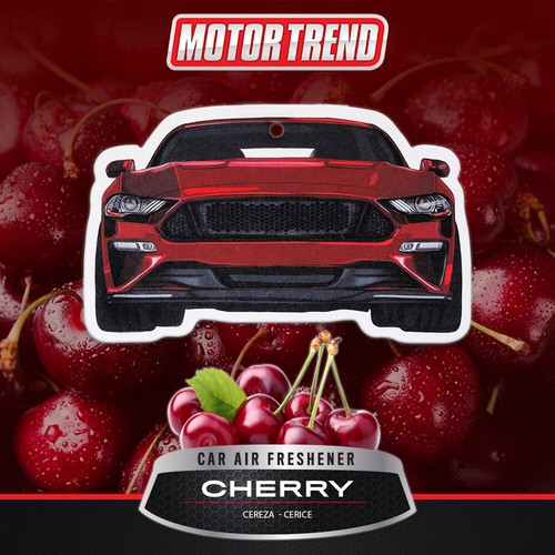 Motor Trend Car Air Freshener Long Lasting Odor Blocker Cherry Scent 2