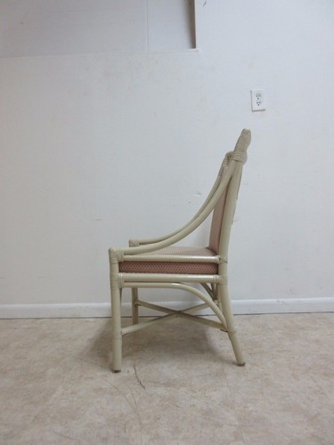 Vintage Mid Century Rattan Regency Desk Arm Chair - Picture 9 of 12
