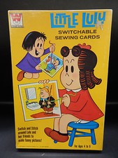 1972 vintage LITTLE LULU switchable sewing cards Set unused Western Publishing 
