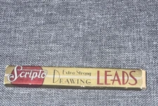 Vtg SCRIPTO Box of Extra Strong Drawing Leads - 4 Unused + 1 Used