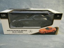 1/24 SCALE MERCEDES-BENZ SLS AMG FRICTION-POWERED BLACK MODEL FOR SLOT CARS