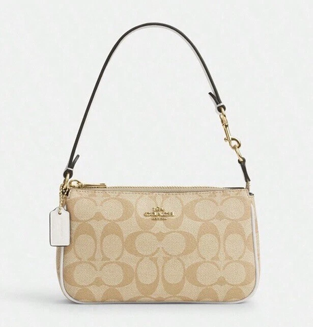 Coach Nolita 19 nuovo con etichetta in tela firmata C3308 colore: cachi chiaro gesso