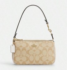 NWT Nolita 19 In Signature Canvas C3308 Color Light Khaki/Chalk