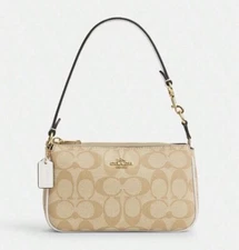 C.OACH NWT Nolita 19 In Signature Canvas C3308 Color Light Khaki/Chalk