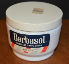 VTG BARBASOL Brushless Shave Cream ALMOST FULL 10.75 oz.