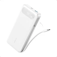 Anker 3-Port 87W Power Bank 20000mAh Built-in USB-C Cable for iPhone 16/MacBook