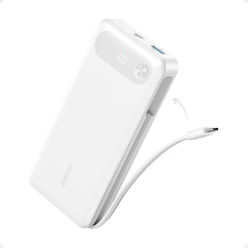 Anker 3-Port 87W Power Bank 20000mAh Built-in USB-C Cable for iPhone 16/MacBook