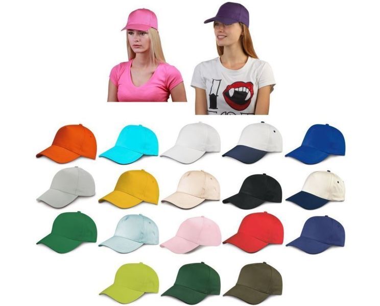 STOCK 100 PEZZI  ECONOMICO CAPPELLO CAPPELLINO UOMO DONNA cotone colorat 0MMB
