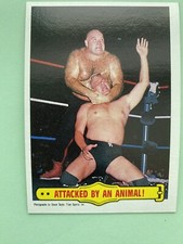 1985 Topps WWF Wrestling Card  Attacked By An Animal! #37  George 