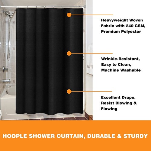 Waschbarer kleiner Stall Duschvorhang, 70" x 40" schmal Waffelmuster Stoff - Bild 4 von 9