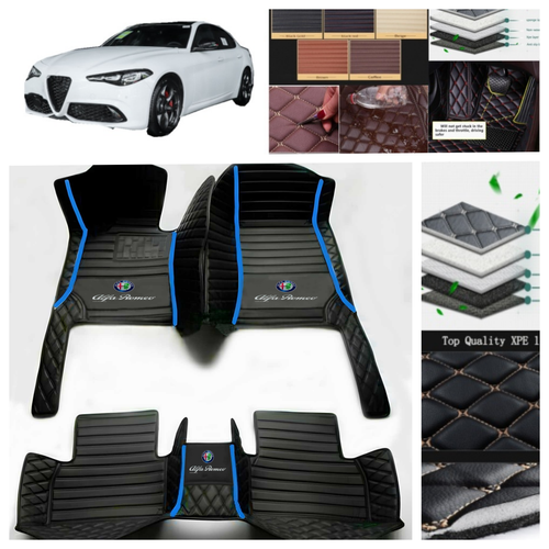 For Alfa Romeo Giulia 2017-2024 Car Floor Mats Leather Waterproof Carpets Luxury - Foto 26 di 34