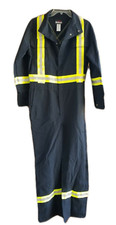 Bulwark Flame Resistant Coverall Reflective Safety Work Uniform Stripe Sz 38 New