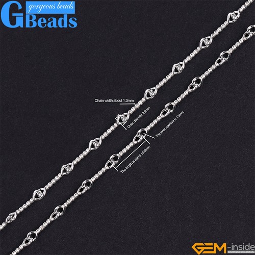 Curb Cable Chains S925 Sterling Silver Hypoallergenic Jewelry Making Find 39.3” - Picture 119 of 131