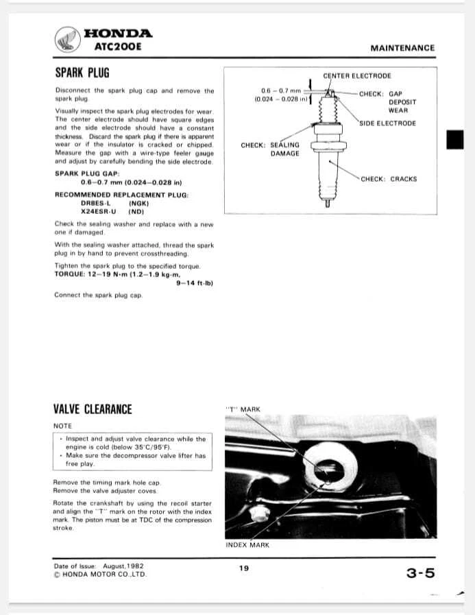 Honda ATC200E | BIG RED 200E  | 1982 - 1983 Workshop Service Manual | PDF File - Image 4 of 4