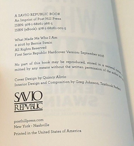 What Made Me Who I Am by Bernie Swain Paperback 2016 - Picture 7 of 9