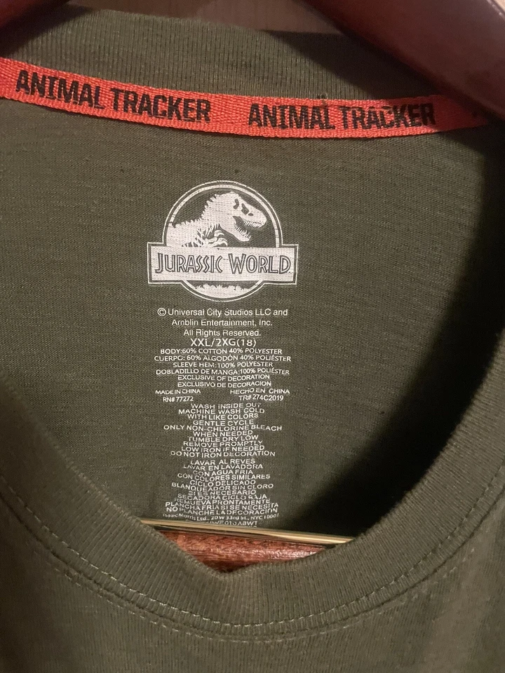 Camiseta Jurassic Park World T-Rex Dinosaurio Animal Tracker Niños Talla XXL (18). A3 Foto 4 de 4