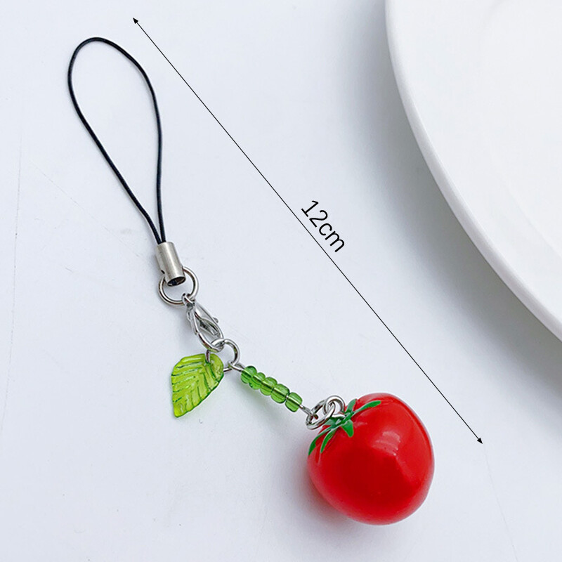 Strawberry Banana Fruits Keychain Pendant Kawaii Key Chain Bag Beaded