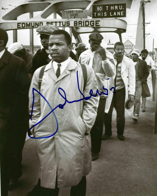 JOHN LEWIS CIVIL RIGHTS LEADER CONGRESSMAN SIGNED 8x10 PHOTO SELMA MLK JOHN LEWIS CIVIL RIGHTS LEADER CONGRESSMAN SIGNED 8x10 PHOTO SELMA MLK