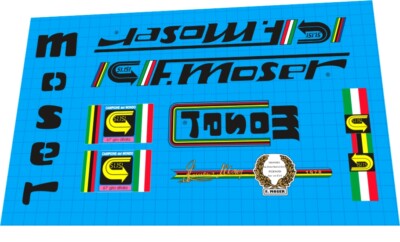 FRANCESCO MOSER 51.151 CLASSIC AERO FRAME STICKER SET | eBay.de