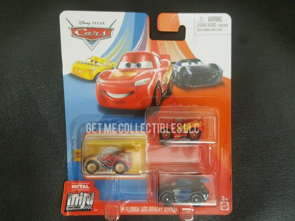 Disney Cars Mini Racers, confezione da 3 (Grc Racers 1 Francesco Bernoulli, Saetta McQueen e Carla Veloso