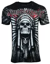 XTREME COUTURE by AFFLICTION Men's T-Shirt PALA Skull Black Tattoo S-5XL