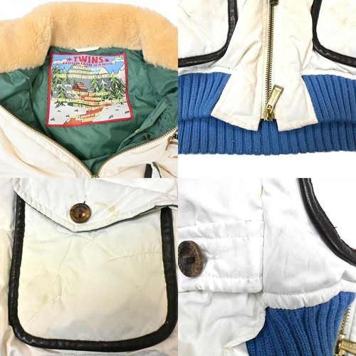 Dsquared down jacket Nylon Cotton White bule Model Twins From JAPAN Used - Picture 3 of 4