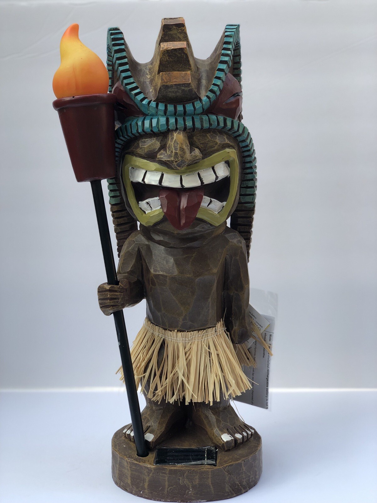 Tiki Solar Garden Statue 17.25” High Tiki Solar Garden Statue 17.25” High