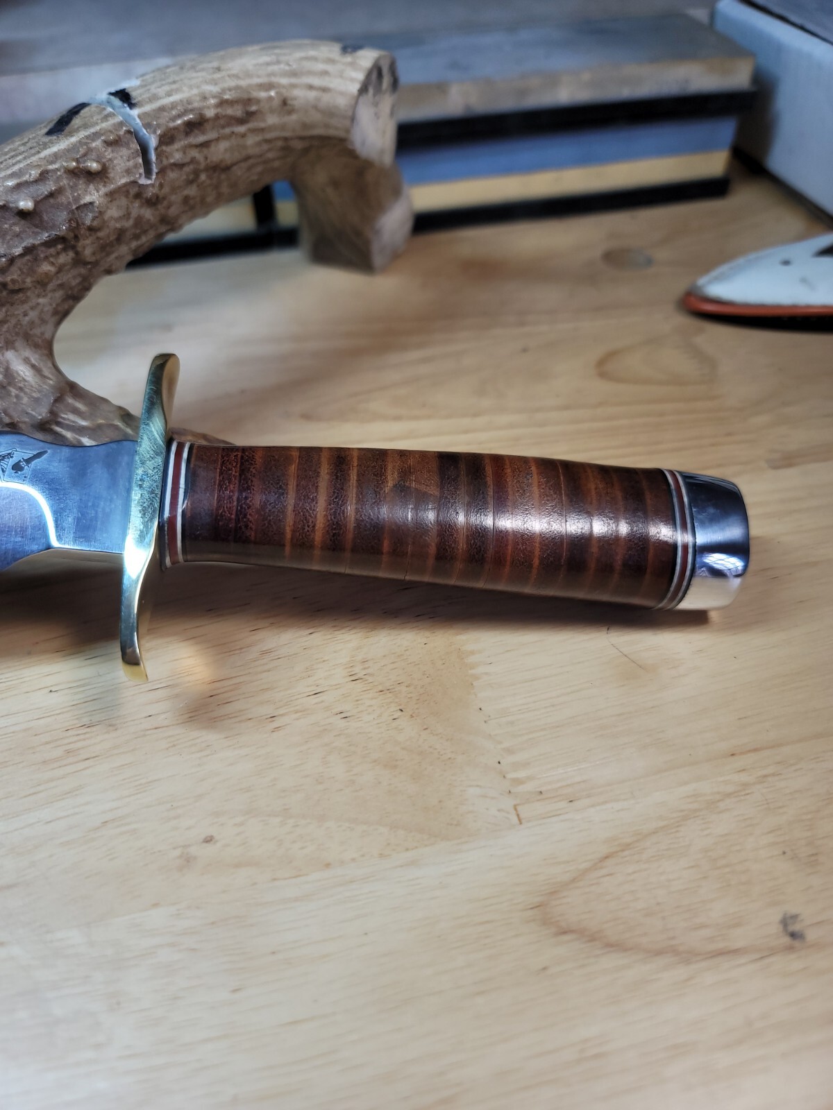 Blackjack Knives Model 17, Stacked Leather, Made In USA, great