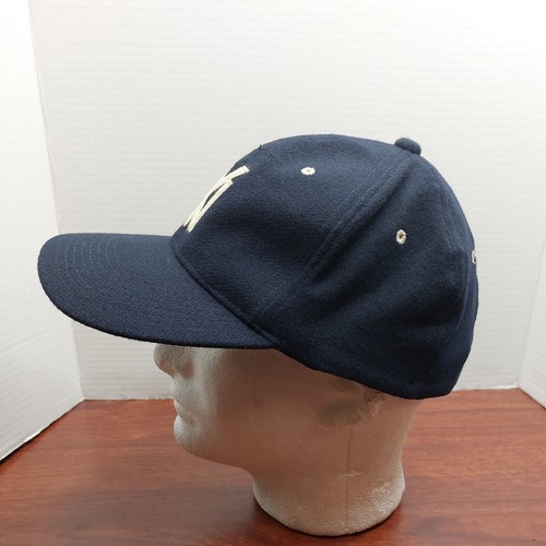 Baseballmütze New York schwarz Yankees 35 Fuß Wolle nicht verstellbar hergestellt in den USA blau meliert selten - Bild 5 von 17