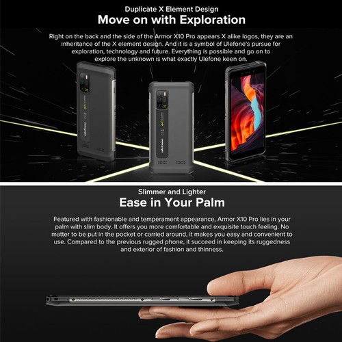 Ulefone Armor X10 PRO 4G Rugged Phone Android Outdoor Slim Mobile Builder Unlock - Zdjęcie 12 z 16