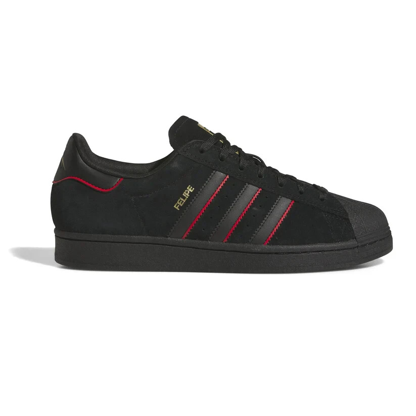 Adidas Skateboarding Superstar ADV X Felipe Gustavo Black Skateboard Shoes Adidas Skateboarding Superstar ADV X Felipe Gustavo Black Skateboard Shoes