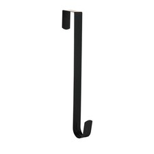 Aeranto Wreath Hanger for Front Door, Slim Over The Door Hook, 12  , 12" Black