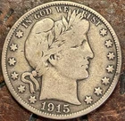 1915-S Barber Silver Half Dollar USA 🇺🇸 Historic Silver Coin 🔥