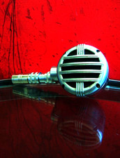 Vintage RARE 1930's Universal 308 dynamic microphone Hi Z harp mic w adapter