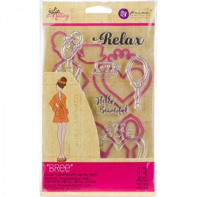 PRIMA Julie Nutting Paper Doll Stamp & Die Set - BREE  - 13 Piece Set  - NEW