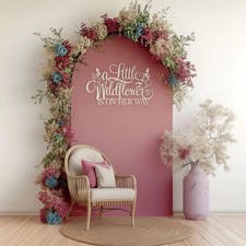A Little Wildflower is on her Way Sign, Backdrop, Baby Shower Wall Decoration