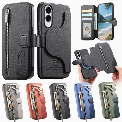 Magsafe 2 in 1 RFID Klapp HandyHülle Leder SchutzHülle Tasche Wallet Etui Case 1