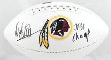 Dexter Manley Autographed Washington Redskins Logo Football 2x SB Champ - Prova