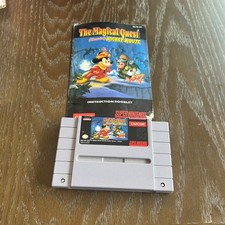 Mickey Mouse Magical Quest Super Nintendo SNES Capcom SNS-MI-USA Game & Manual
