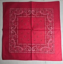 Vintage 2004 Red Paisley Bandana 22  RN 97467 Western Cowboy Biker