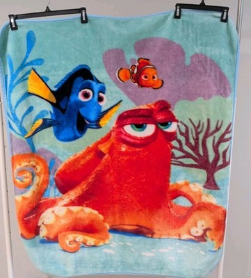 Disney Finding Dory Nemo Hank Fleece Throw Blanket Kids 44x40 Soft Plush Ocean