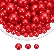 150 Pcs Pearl Bead for Vase Filler, 20/14/10mm Floating Beads Red 