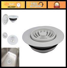 Universal Sink Drain Stopper - White, Fits Most Sinks, Easy to Install, Durable