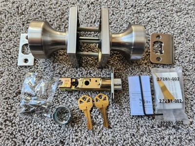Kwikset 740PSK SQT 15 SMT 6AL RCS K3 Pismo Entry Knob Square Rose Satin Nickel