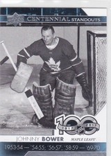17/18 UD..JOHNNY BOWER..CENTENNIAL STANDOUTS..CARD # CS-67..MAPLE LEAFS