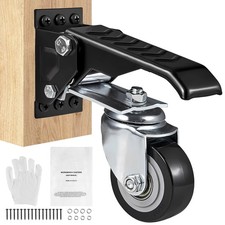 4 Pack Workbench Caster Wheels 2.5" Heavy Duty Furniture Retractable Casters