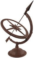 Esschert Design GroßE Sonnenuhr Gusseisen Rostbraun L