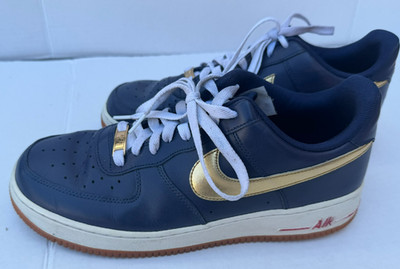Nike Air Force 1 Low USA Olympic 2012 488298-406 Sneakers US Size 9.5 Navy Blue