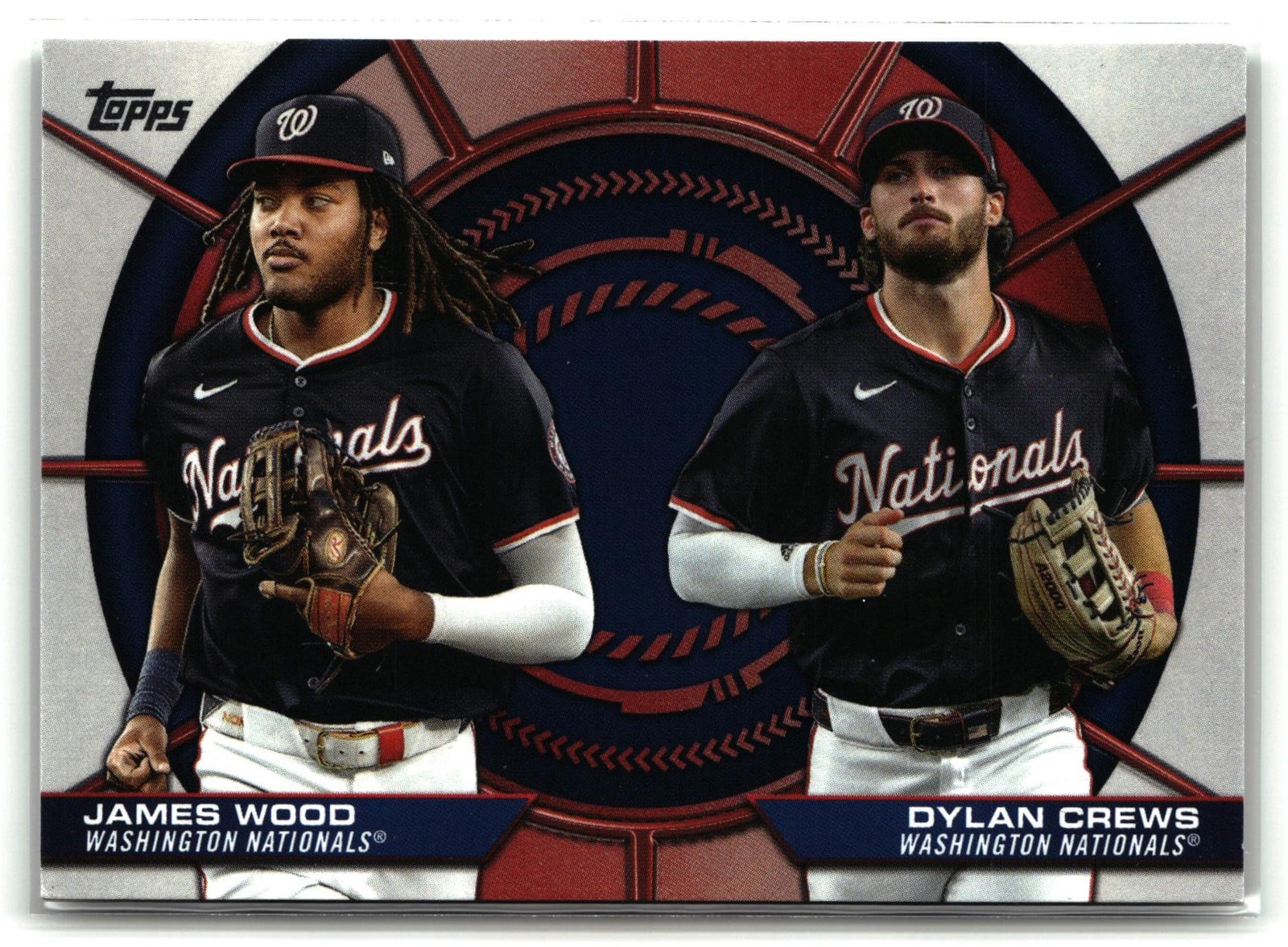 Dylan Crews / James Wood #DD-6 Baseball Cards 2025 Topps Dynamic Duo trading card — raw and PSA graded price guide